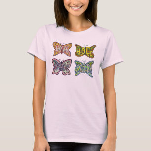 Papillon Ailes Mots Inspirationnels T-shirt Person
