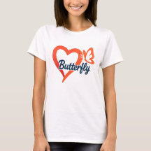 Papillon amour du coeur | T-shirt femme romantique