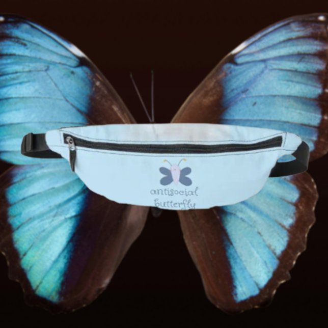 Papillon Antisocial – Sac banane Papillon Bleu (Créateur téléchargé)