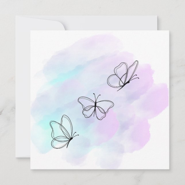 Papillon aquarelle (Devant)
