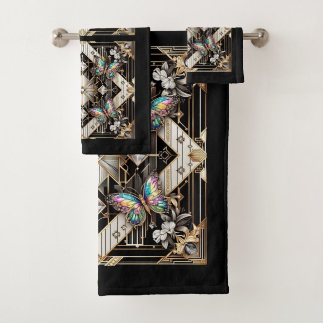 Papillon Arc-en-ciel Art déco Art nouveau (En situation)