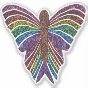Papillon Arc-en-Ciel - Autocollant