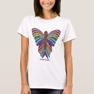 Papillon Arc-en-Ciel (blanc) - T-Shirt Basique pou