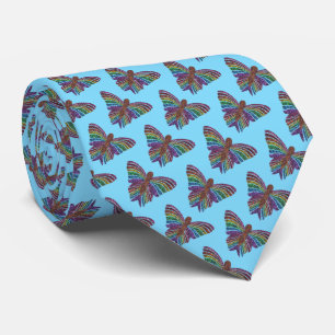 Papillon Arc-en-ciel (bleu clair) - Cravate