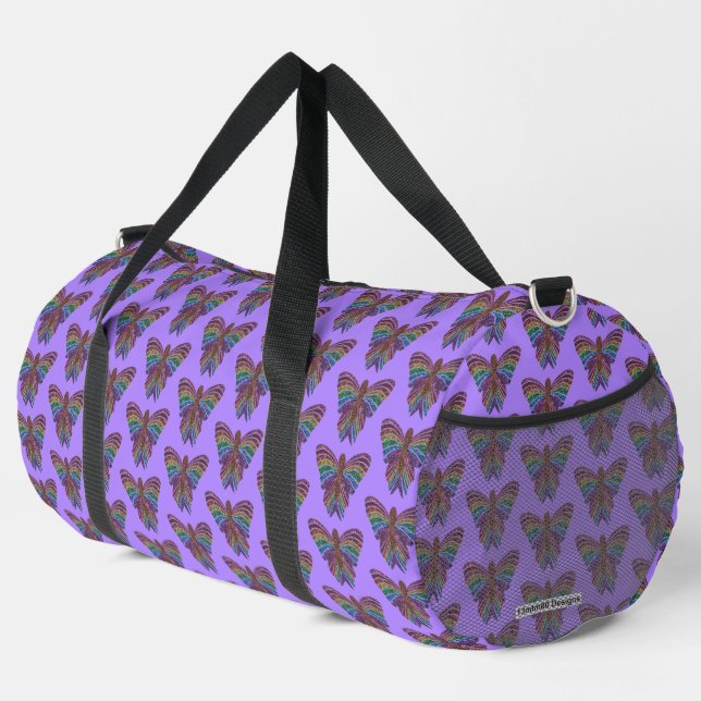 Papillon Arc-en-Ciel (lila clair) - Sac de sport (Coin droit)