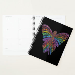Papillon Arc-en-ciel (noir) - Planificateur