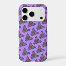 Papillon Arc-en-ciel (violet) - Coque iPhone