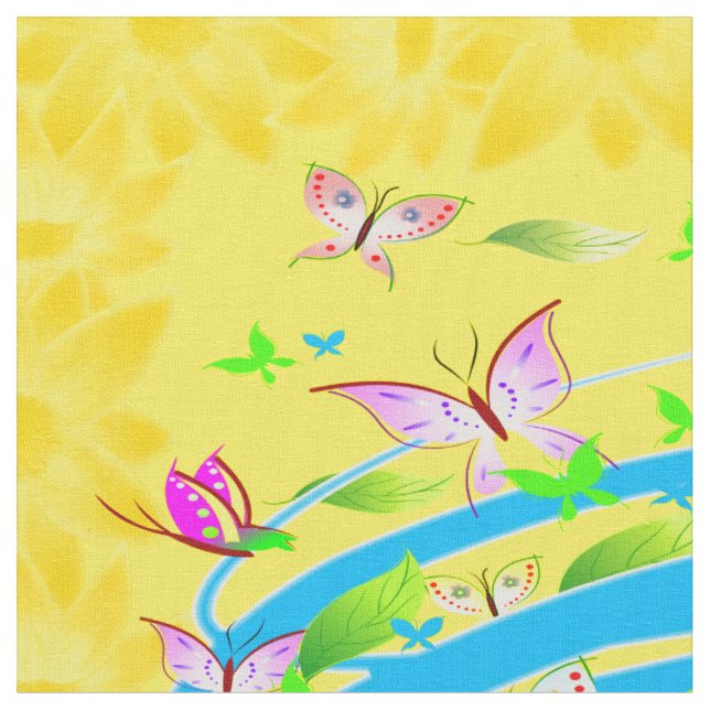 Papillon Art 12 tissu personnalisé (Fermer)