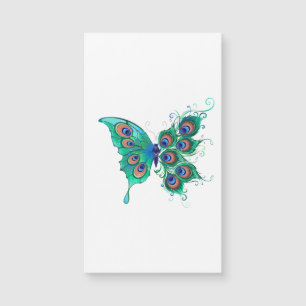 Papillon aux plumes de paon vert