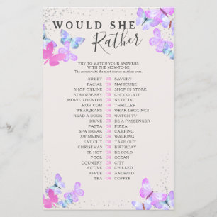 Papillon Baby shower Bébé Mot Elle Plutôt Jeu