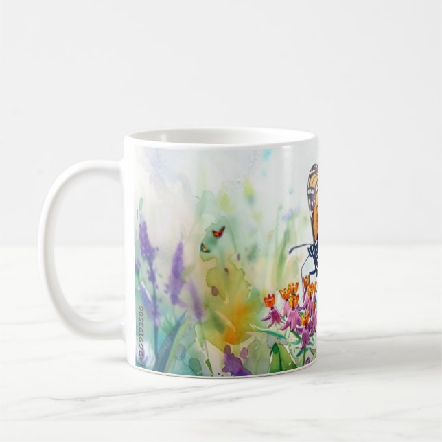Papillon Belle impression Customisée Mug classique (Gauche)