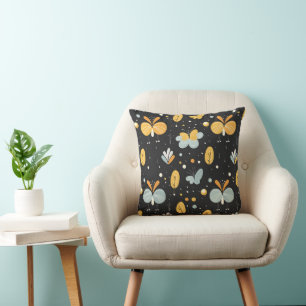 Papillon blanc & Coussin décoratif feuille - Min