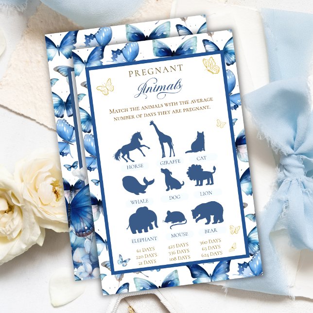 Papillon bleu accent or animaux enceintes (Créateur téléchargé)