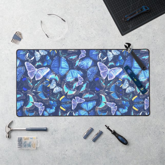 Papillon Bleu Décoration Rêveuse et Fantaisiste po (Poste de travail)