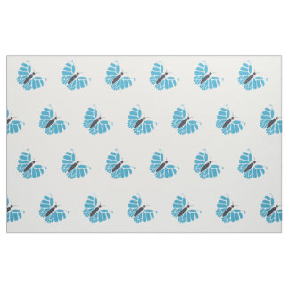 Papillon bleu et noir abstrait en tissu volant
