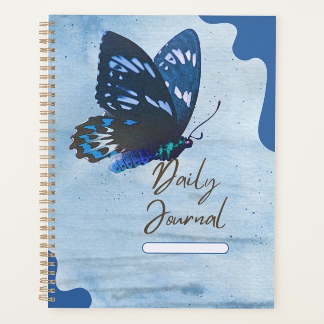 Papillon bleu éthéré et esthétique aquarelle (Devant)