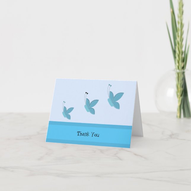 Papillon Bleu Merci (Devant)