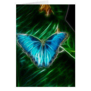 Papillon bleu Morpho électrique fractal