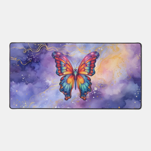 Papillon Bleu Orange Ailes (Recto)