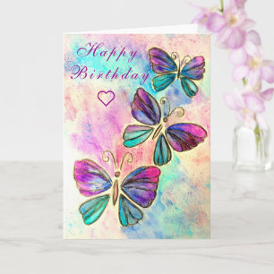 Papillon Bonne carte d'anniversaire papillons vola