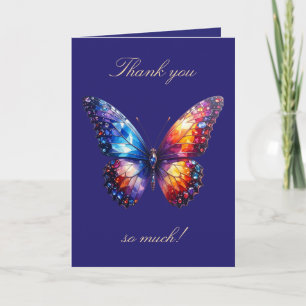 Papillon brillant personnalisé Merci en diamants