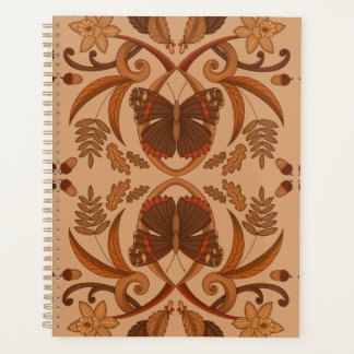 Papillon Brun Doré Planificateur Automne