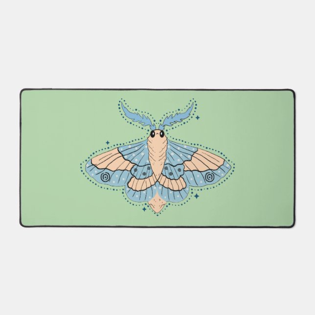 Papillon Céleste Fantaisiste — Bleu Douce et Pêche (Recto)