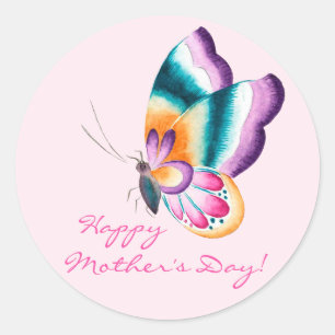 Papillon chic Boho   Happy Mother's Day Stickers