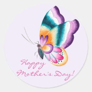 Papillon chic Boho Happy Mother's Day Stickers