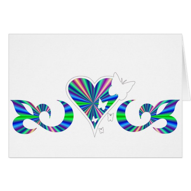 Papillon Coeur et Lily Rainbowart (Devant horizontal)