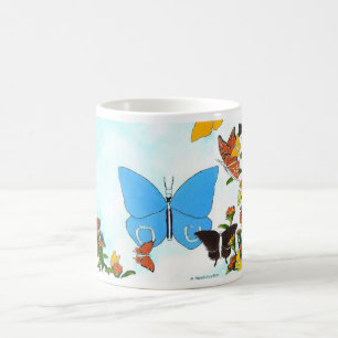 Papillon Collage de café Mug