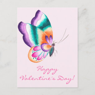 Papillon coloré   Carte postale Saint Valentin
