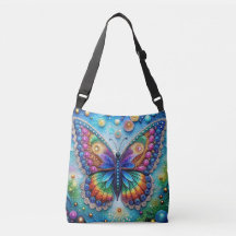 Papillon coloré Sac fourre-tout de peinture diaman