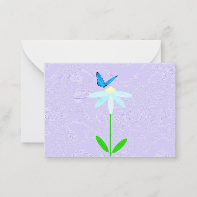 Papillon Daisy Avec Cartes Arrière - plans Violet (Devant)