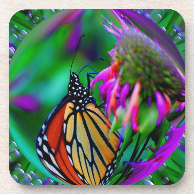 Papillon dans Bubble Nature Art Dessous de verre S (Devant)