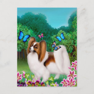 Papillon dans la carte postale Garden