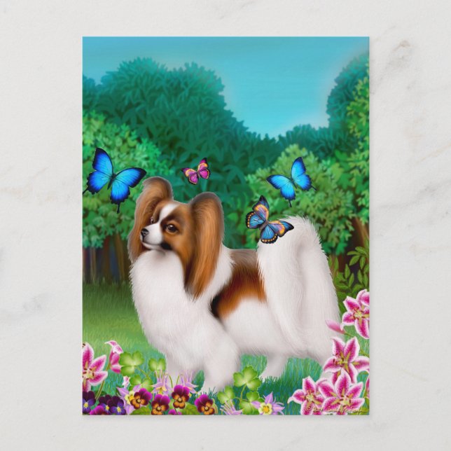 Papillon dans la carte postale Garden (Devant)