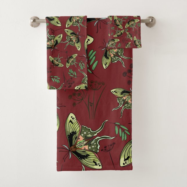 Papillon d'aquarelle et fleur de lavande Yoga Mat (En situation)