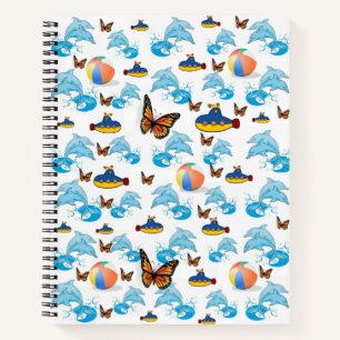 Papillon dauphin de Carnet spiral