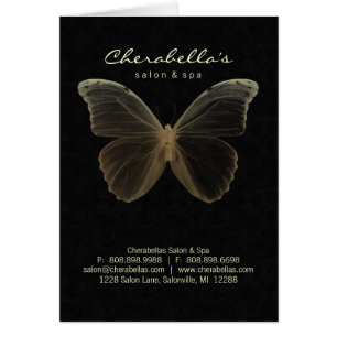 Papillon de beige de carte de voeux de brochure de