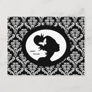 Papillon de carte de salon femme Silhouette