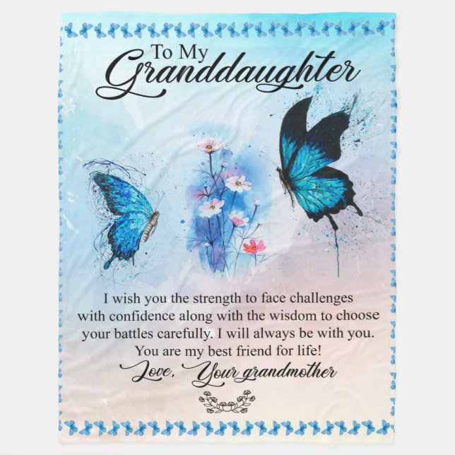 Papillon de couverture personnalisé à ma petite-fi (Devant)