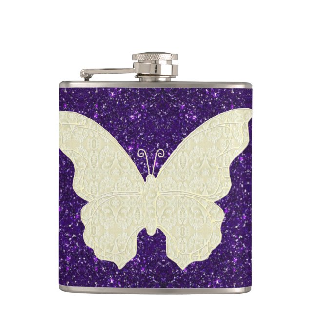 Papillon De Dentelle Sur Flacon De Parties scintil (Devant)