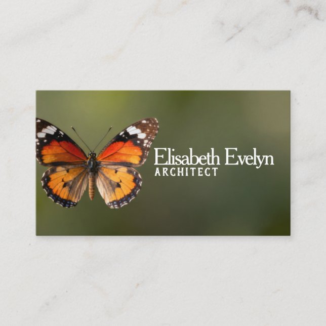Papillon de Grâce : Carte de visite inspirée de la (Devant)