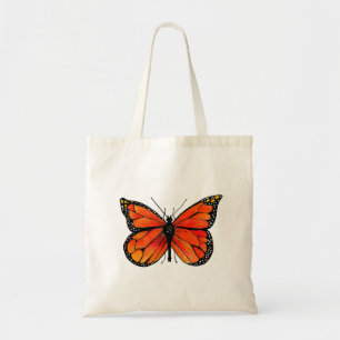 Papillon de monarque sur le sac fourre-tout