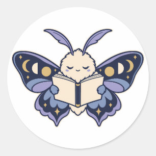Papillon de phase lunaire Livre Autocollant de lec