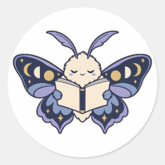 Papillon de phase lunaire Livre Autocollant de lec
