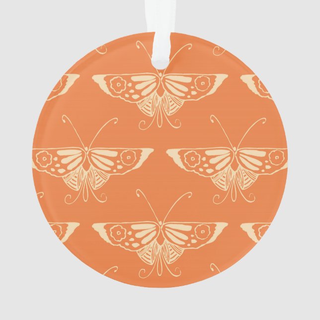Papillon Deco stylisé - corail orange (dos)