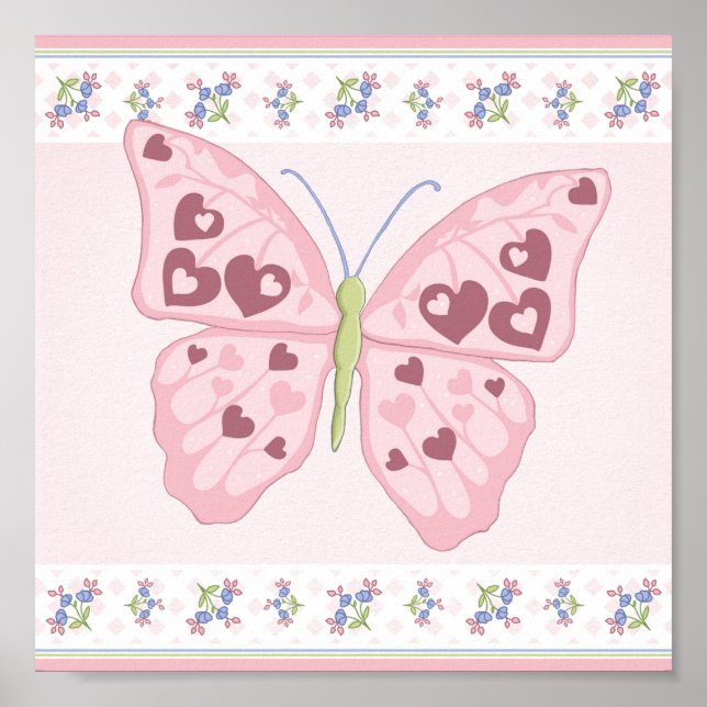 Papillon des Coeurs Filles Poster de la salle (Devant)