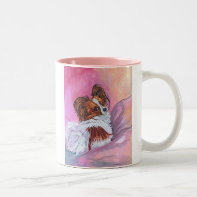 Papillon Dog Art MUG (Droit)